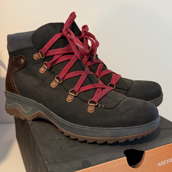 Merrell Women's Eventyr Vera Waterproof Hiking Boots Black in Original Box - Picture 1 of 11